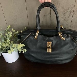 Marc Jacobs Black and Gold Handbag